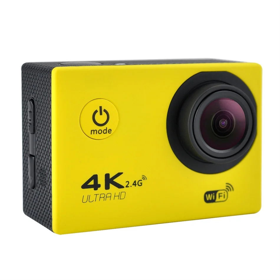 Цвет: желтый Фото мини-камера F60R 4K wifi Full HD 1080P Экшн-камера Водонепроницаемая 30 м 120 градусов широкоугольный для экстремальных видов спорта на открытом воздухе - Цвет: Цвет: желтый