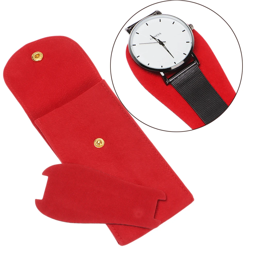 1Pc Flannelette Watch Storage Bag Watches Pockets Dust Protect Collection Portable Watch Protection Bag New Watch Boxes Case