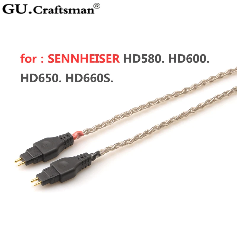 GUcraftsman 6n серебро для SENNHEISER HD600 HD650 HD660s 4,4/2,5 мм Баланс наушников обновления кабели