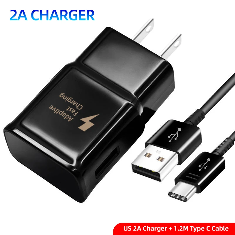 2A US USB кабель для быстрой зарядки типа C EU/US/KU настенный для samsung Galaxy S9 S8 Plus для huawei P20 Pro адаптер для быстрой зарядки USB C кабель - Тип штекера: 2A US