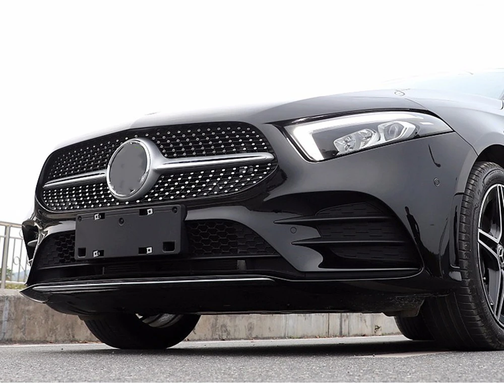 

Silver Front Grille Racing Grill For 2019 Mercedes Benz W177 A Class A200 A250 Diamond Style