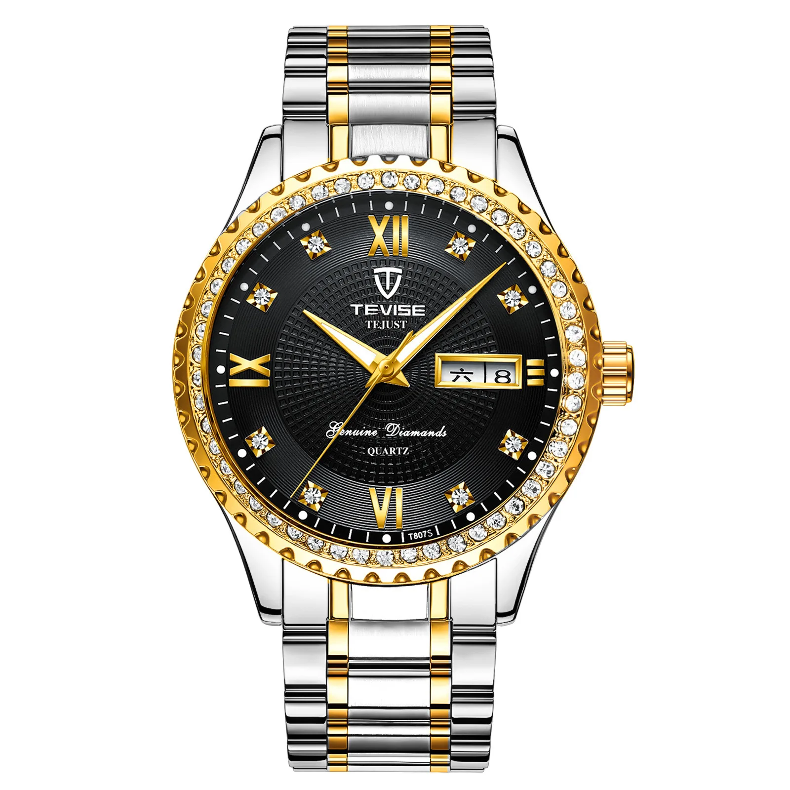 

TEVISE Men's Mechanical Watch Top Brand Luxury Roman Numeral Date Watch Waterproof Automatic Watch