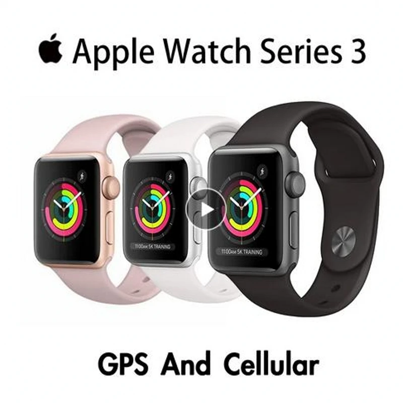 

Оригинальные Apple Watch Series 3 б/у 100% Новые GPS 38 мм/42 мм белый и черный Алюминиевый Чехол спортивные Смарт-часы