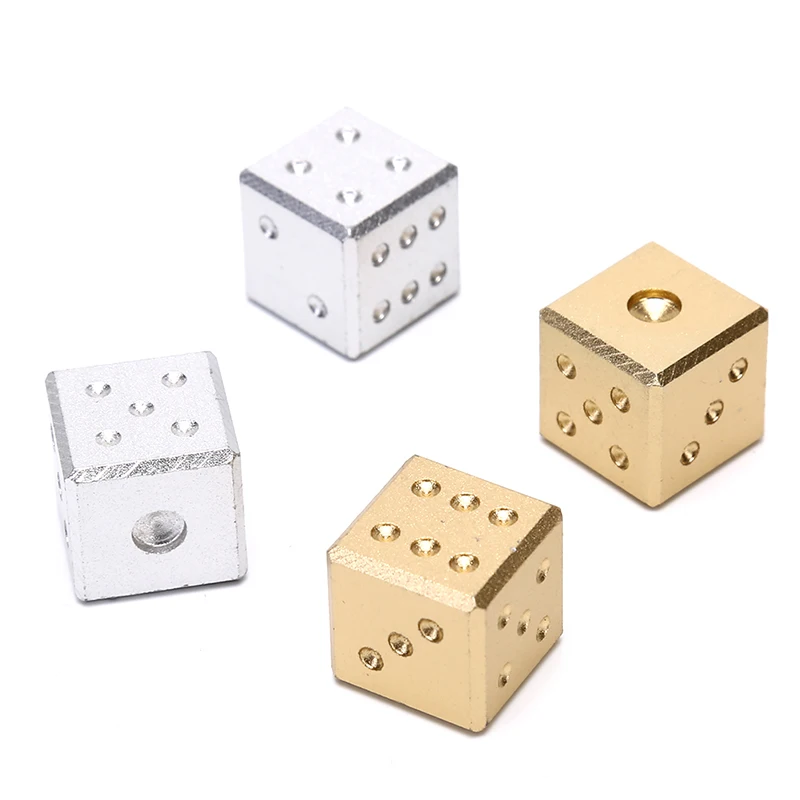 16mm Metal Dice Gold/Silver Pure Color Aluminum Club Bar Drinking Playing Game Tool | Спорт и развлечения