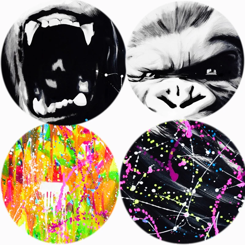 Граффити улица настенная Картина на холсте злые гориллы плакаты и принты