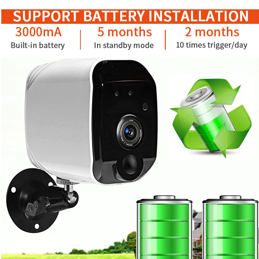 

INQMEGA 1080P Mini IP Camera TUYA PIR Motion Detection Home Two-Way Audio WiFi HD Night Vision Wireless Powered Battery Camera