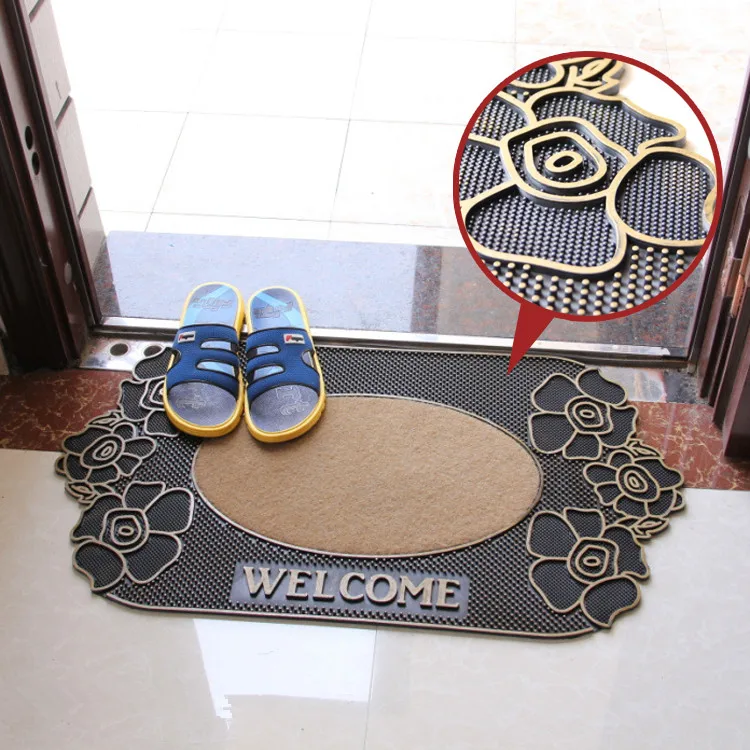 Модные Противоскользящие коврики дверной коврик пластиковый резиновый коврик|mat