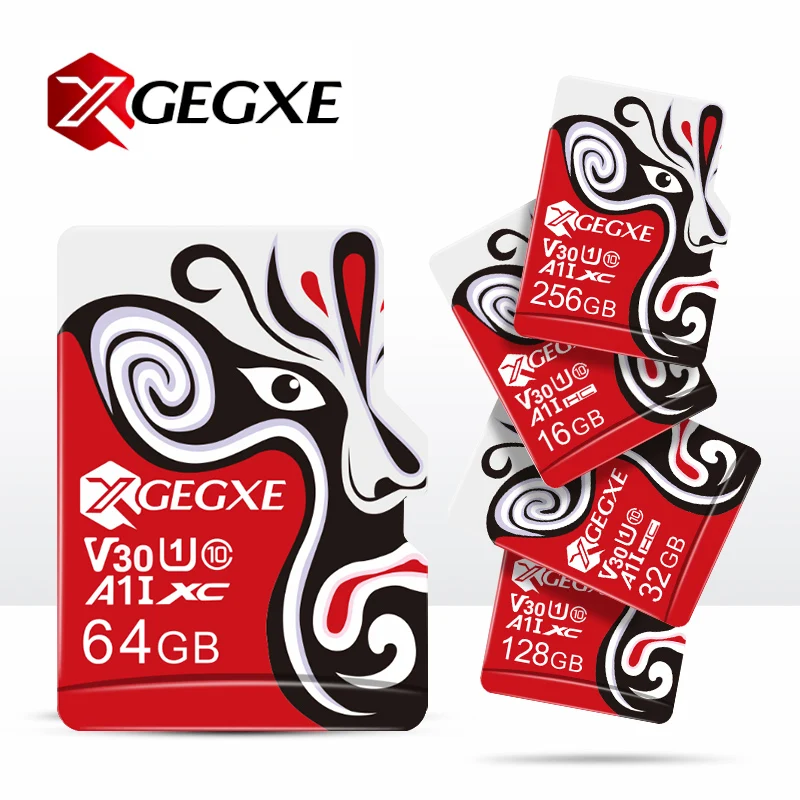 Карта памяти XGEGXE 32 Гб 128 ГБ 256 8 Micro SD карта C10 модная 16 TF 64 флэш-накопитель для