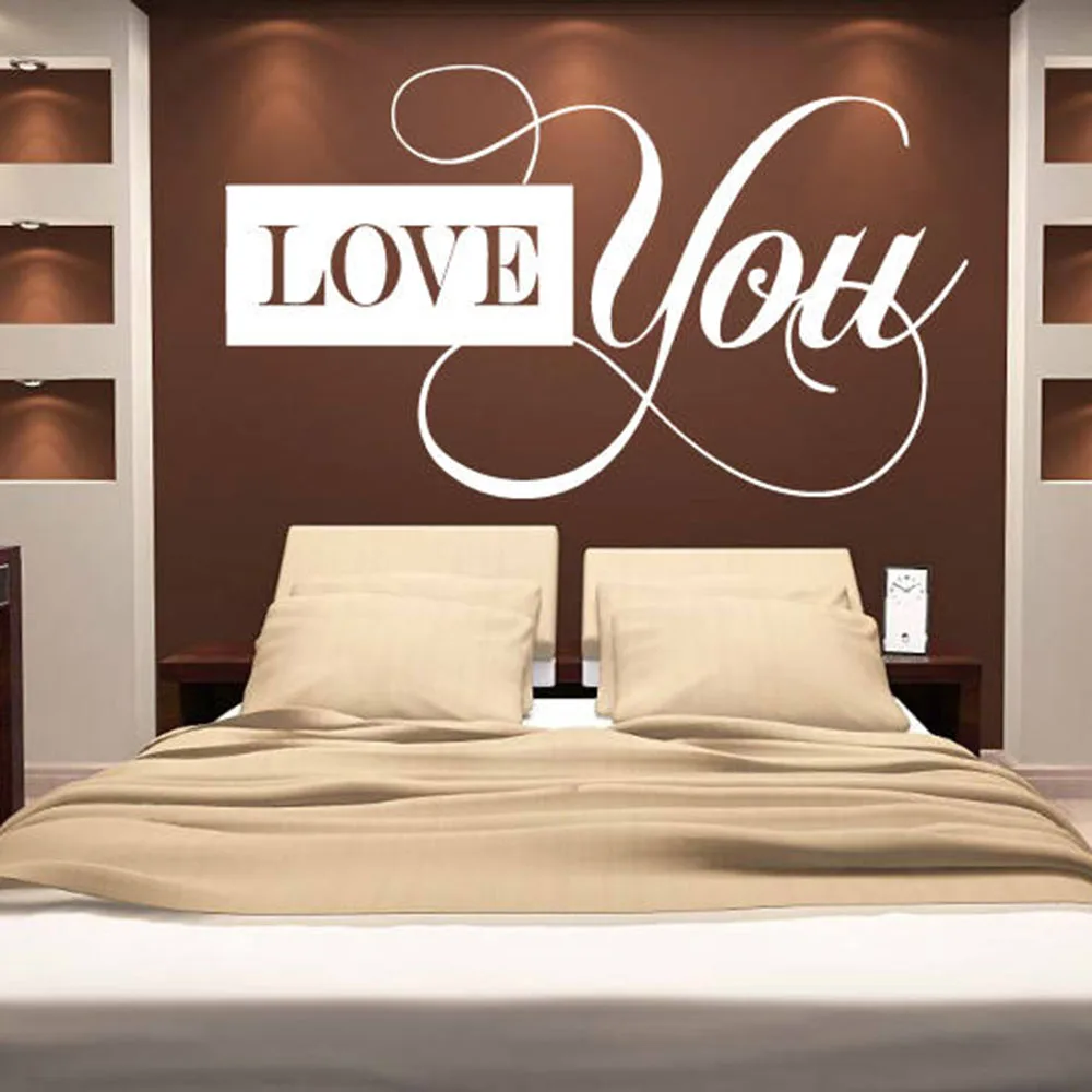 

Wall Stickers Quotes Art Wall Decals Wall Vinyl Sticker Bedroom Decoration Love You Romance Die Cut Pattern Removable B327