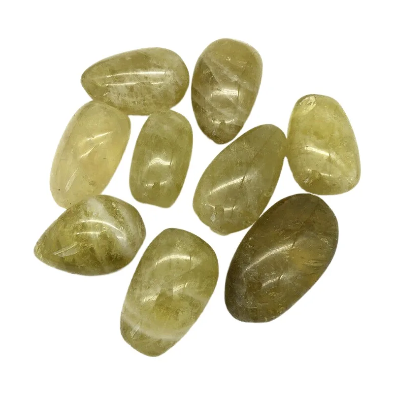 

Drop Shipping 1pc Natural Lemon Yellow Quartz Crystal Polished Palm Stone Gem Specimen Healing Natural Stones and Crystals