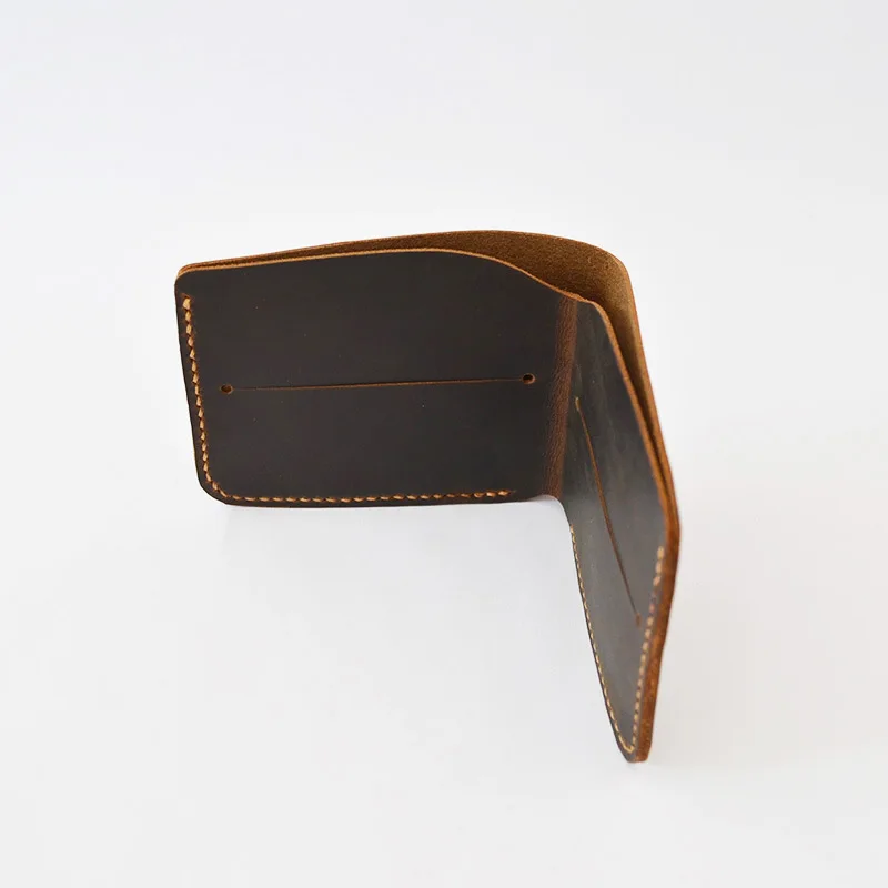 Мужской бумажник ручной работы из натуральной кожи верхний слой в стиле ретро