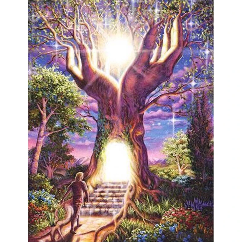 Алмазная 5D картина сделай сам с квадратными и круглыми стразами - Цена: 292,08 руб.