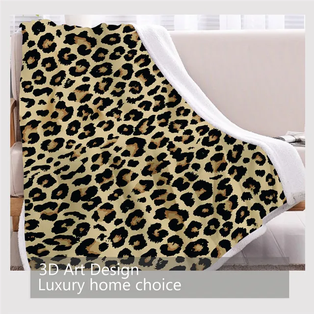 BlessLiving Leopard Pattern Bed Blanket Stylish Soft Blanket Microfiber Bedding Purple Red Yellow Throw Blanket Dropship 150x200 3