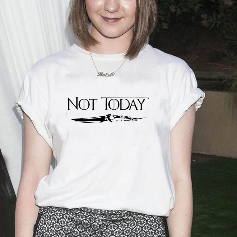 Не сегодня футболка женская уличная Harajuku Графический топы с изображением Арьи