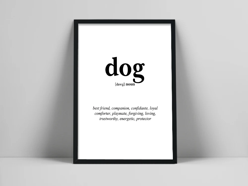 Плакат с собакой настенный художественный принт забавный подарок для любителей