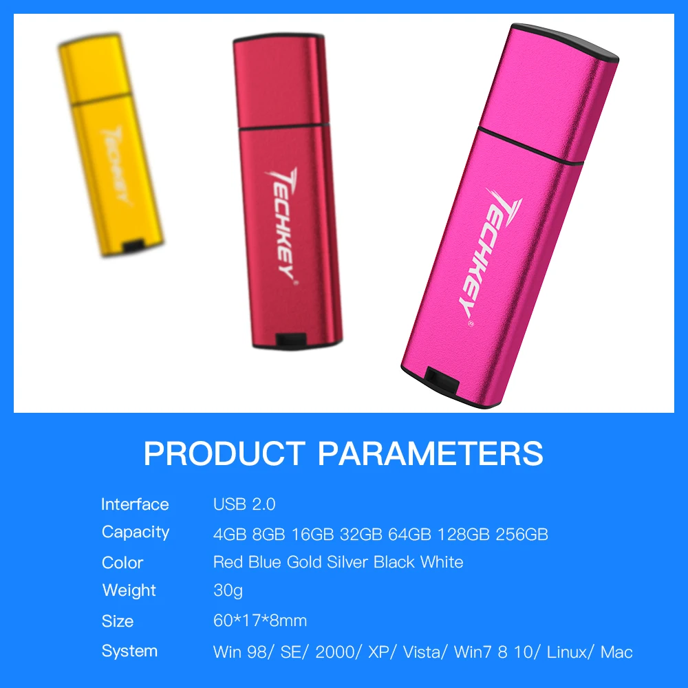 USB флеш накопитель TECHKEY 32 ГБ 64 ГБ|usb stick|logo pen driveflash drive 64gb |
