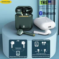 j18 tws true bluetooth wireless headphones with low delay cordless headset in ear earbuds stereo with mic earphones for iphone