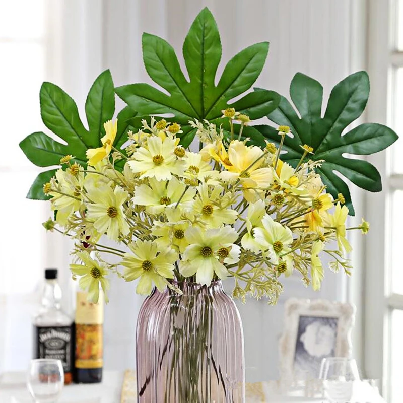 1 шт. пластиковые искусственные листья пальмы | Дом и сад