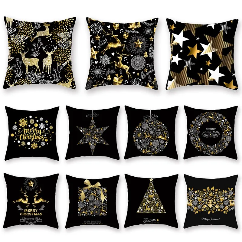 Christmas Cushion Covers Merry Christmas Decorations for Home Noel Christmas Gifts Navidad Xmas Cristmas DecorNew Year