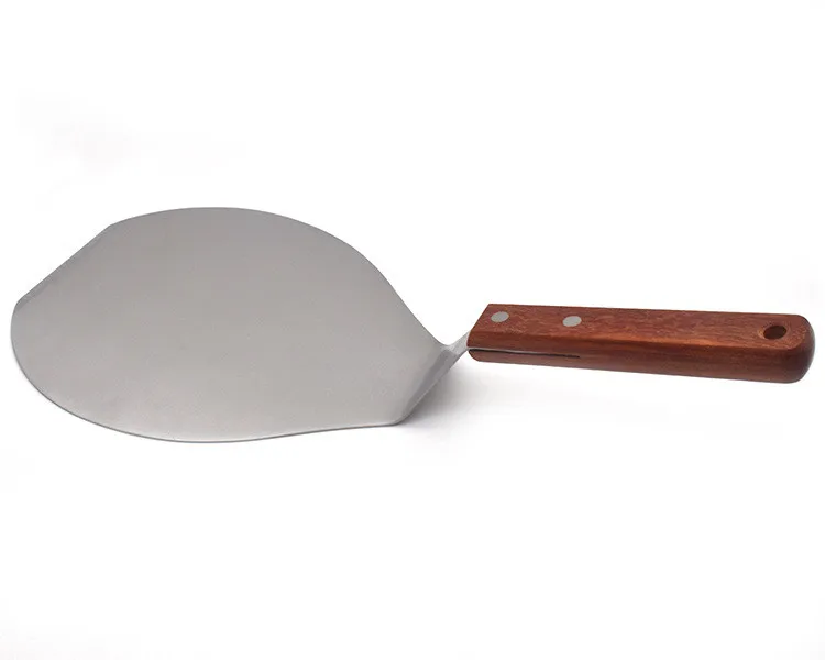Лопатка для пиццы из нержавеющей стали с деревянной ручкой 33 см | Дом и сад