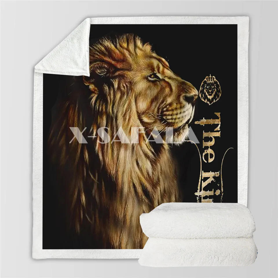 

Tiger Lion Wolf Dragon Animal 3D Print Plush Throw Sherpa Fleece Bedspread Blanket Vintage Bedding Square Picnic Wool Soft-4