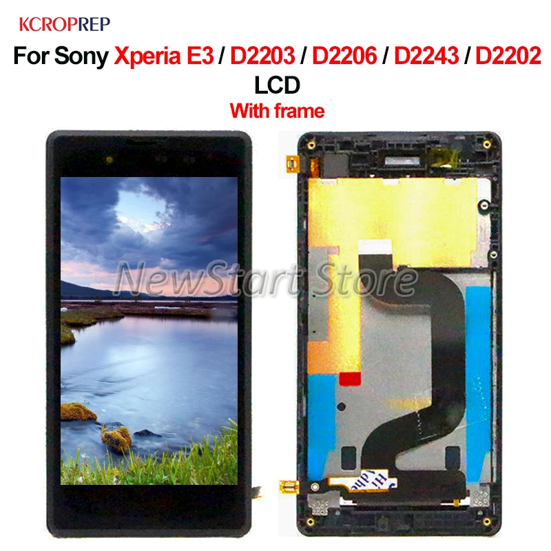 ЖК-дисплей с дигитайзером сенсорного экрана для Sony Xperia E3 D2203 D2206 D2243 D2202 сменный