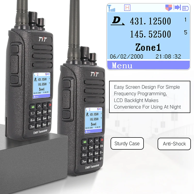 MD-UV390 DMR Radio GPS Waterproof IP67 TYT Walkie Talkie Upgrade of MD-390 Digital MD UV390 Dual Band VHF UHF 5W UV-5R | Мобильные
