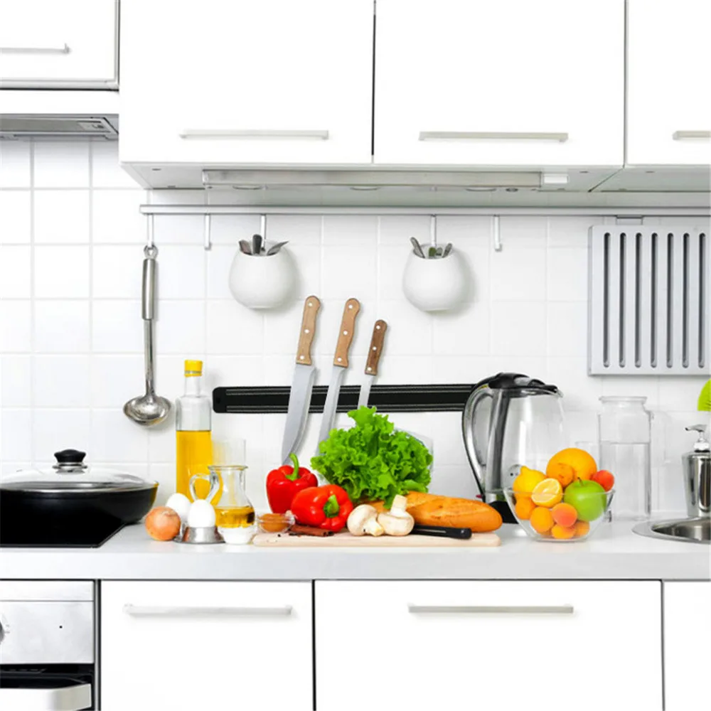 Настенный черный магнитный Магнитный нож держатель для ножей из нержавеющей