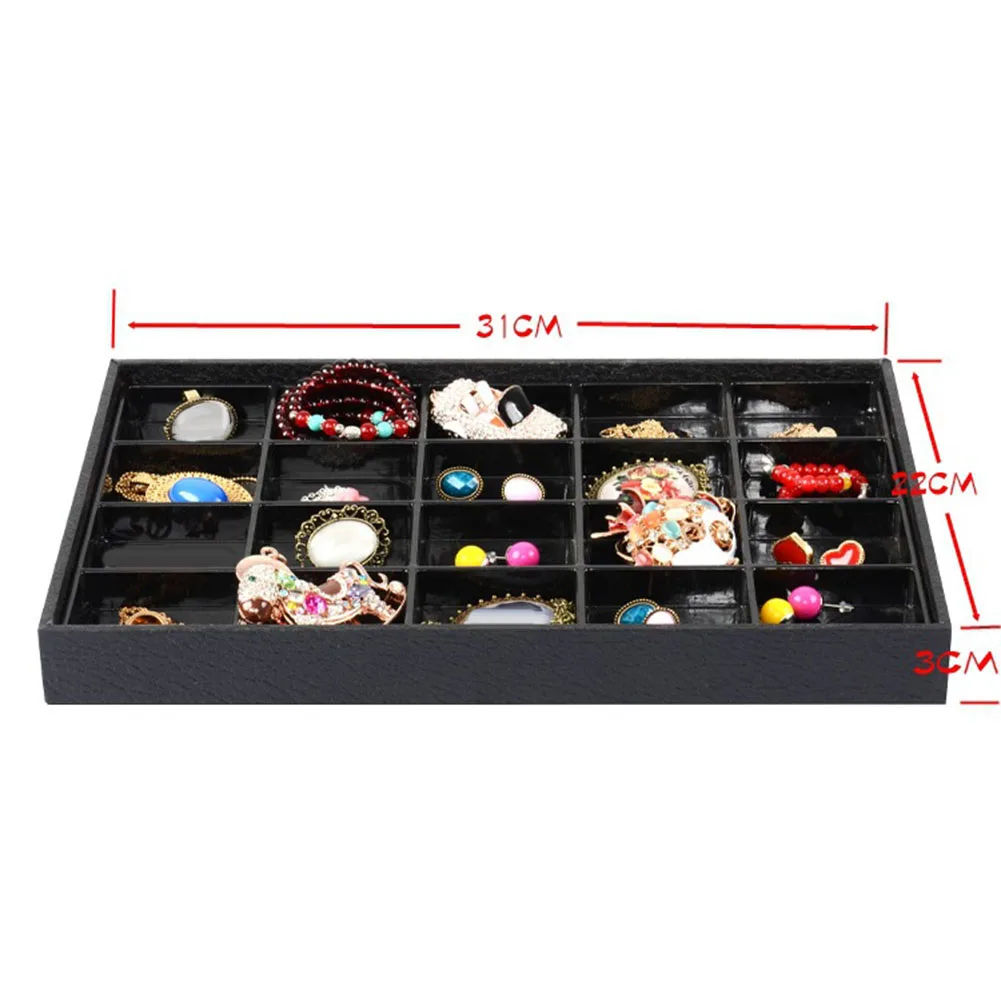 

20-Compartments Watch Earrings Jewelry Drawer Organizer Display Tray Storage Box jewelry organizer case