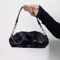 xiuya harajuku goth bag 2021 japanese solid pleated clouds shoulder bag women designer womens shoulder wallets and handbags