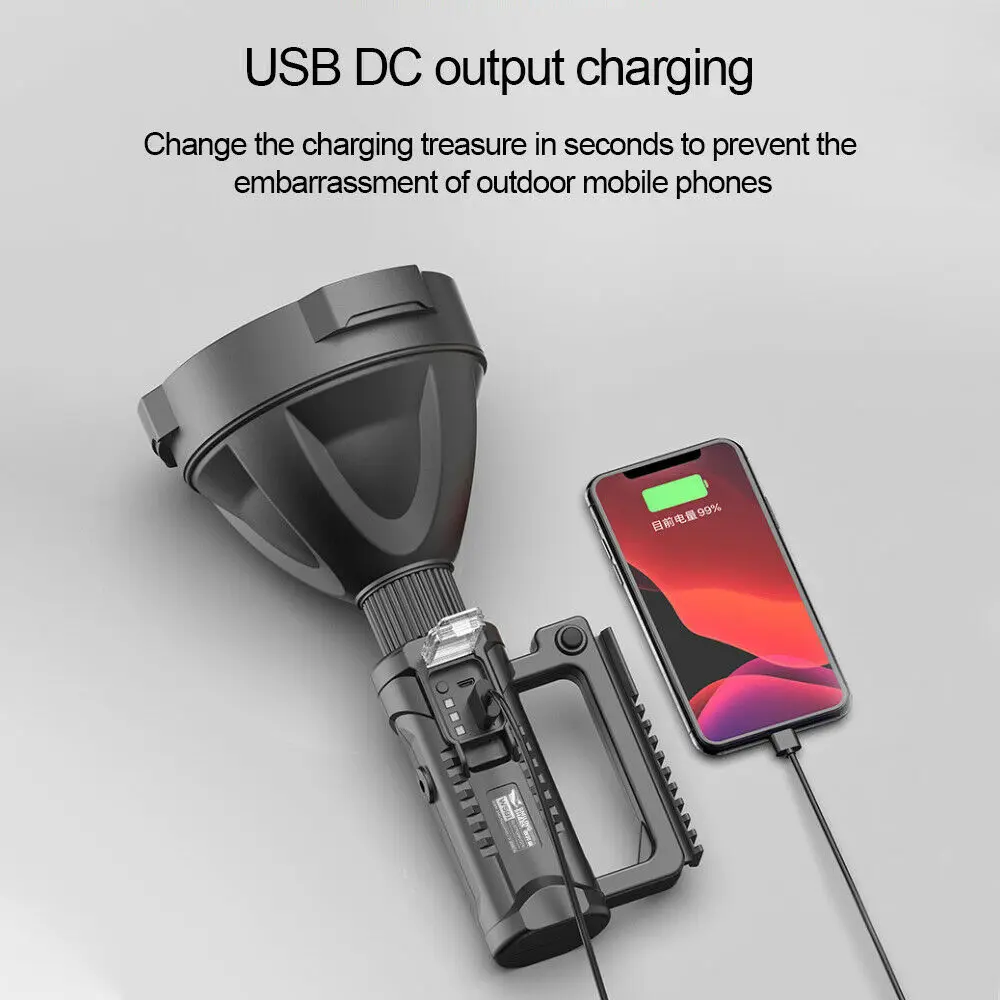 Суперъяркий фонарь с зарядкой от USB светодиодный прожектор треногой 4 режима 10 Вт