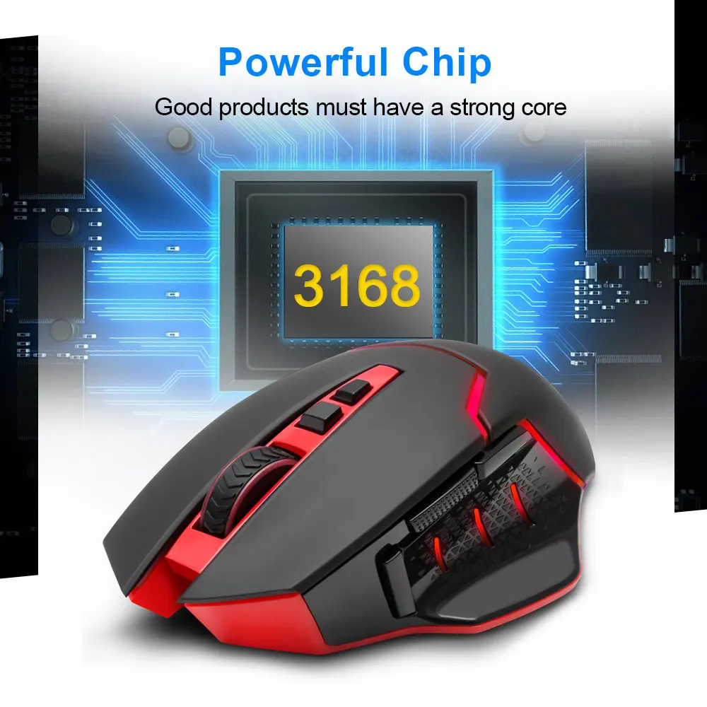 Redragon MIRAGE M690 USB Беспроводная игровая мышь 2 4G 4800 точек/дюйм 8 кнопок Программируемый