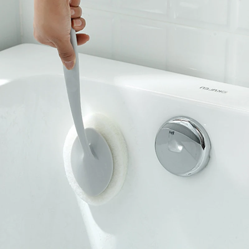 

Long Handle Brush Cleaning Brush Eraser Magic Sponge For Dishwashing Kitchen Toilet Bathroom Wash Cleaning Tool Accessory