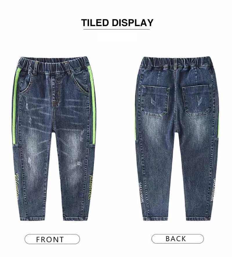 IENENS джинсы для маленьких мальчиков джинсовые брюки модные детские Стрейчевые