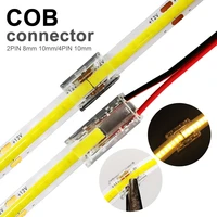 cob connector solderless fast connect 8mm 10mm width 2pin4pin foldable tight connection high density flexible led strip light