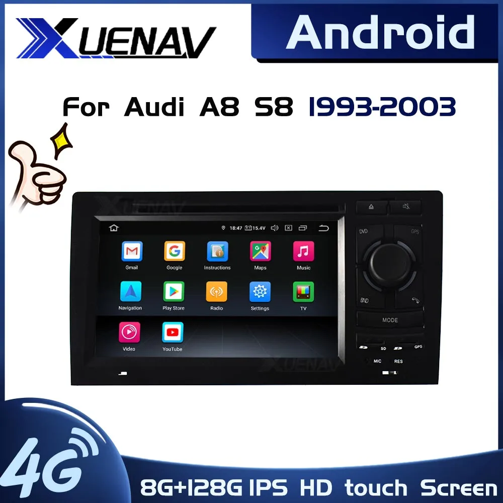 

2 din Car Radio For Audi A8 S8 1994-2003 GPS Multimedia Stereo DVD Player Stereo Audio Android IPS Screen head unit