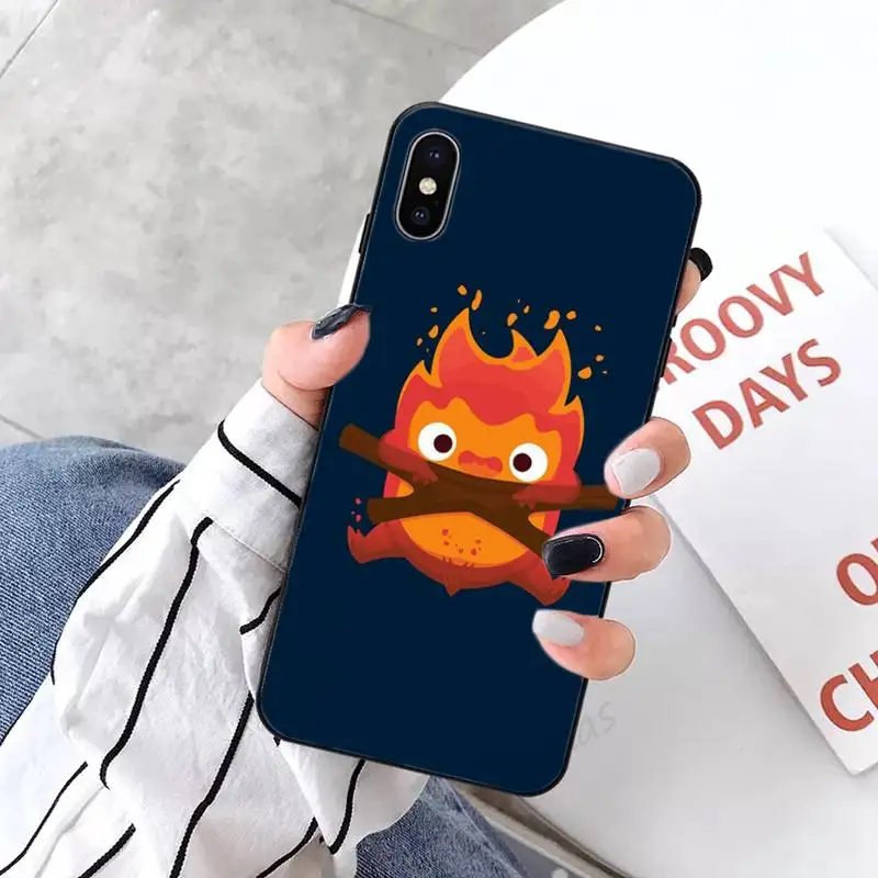 

Flame doll Howl's Howls Moving Castle luxury design Phone Case funda for iPhone 11 12 pro XS MAX 8 7 6 6S Plus X 5S SE 2020 XR