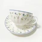 Набор чайных и кофейных чашек с индейкой, керамический винтажный, ледяной, из тонкого китайского фарфора, чайная посуда с золотым ободком, набор чайных чашек ED50BD