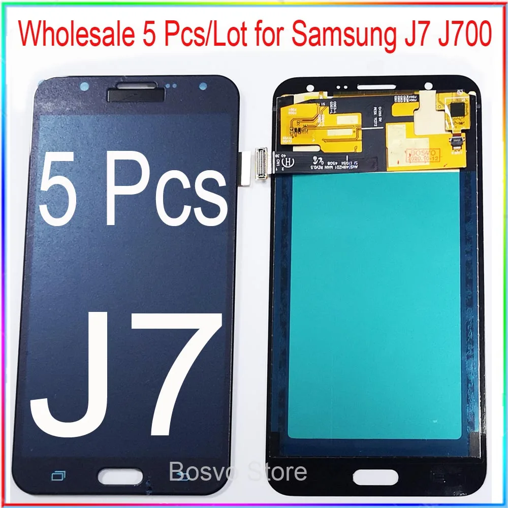 

Wholesale 5 Pieces/Lot for Samsung J7 2015 J700 LCD screen display with touch assembly OLED2