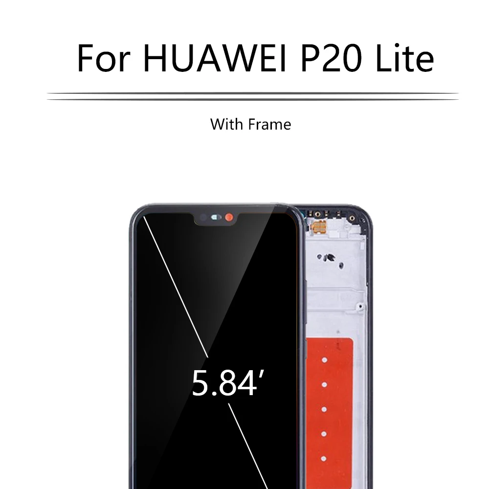Оригинальный 5 84 ''LCD для Huawei P20 Lite LCD кодирующий преобразователь сенсорного