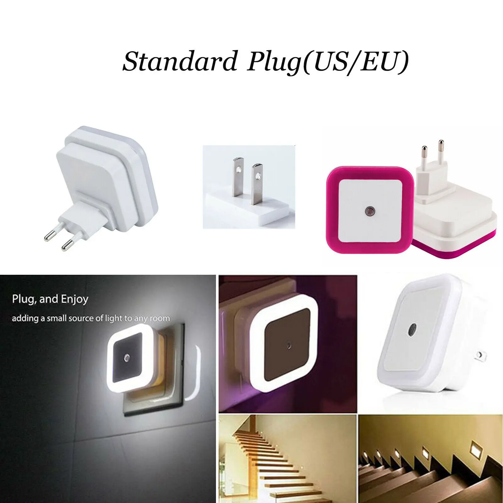 Мини-вилка европейского и американского Ночной светильник лампа Беспроводной