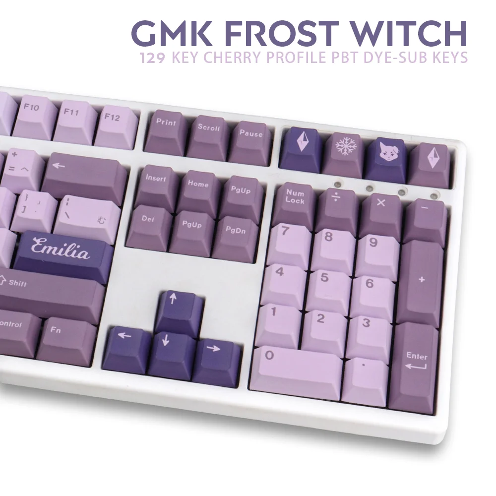 

Колпачки для механической клавиатуры Gmk Forst Witch 130 клавиши Pbt колпачки для клавиш краситель-Sub Cherry профиль английский персонализированные колпачки для механической клавиатуры 61/64