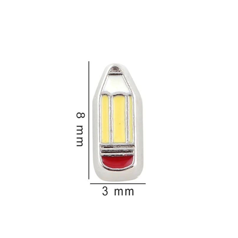 

20Pcs/lot Pencil Floating Charms Hand-made DIY for Glass Lockets