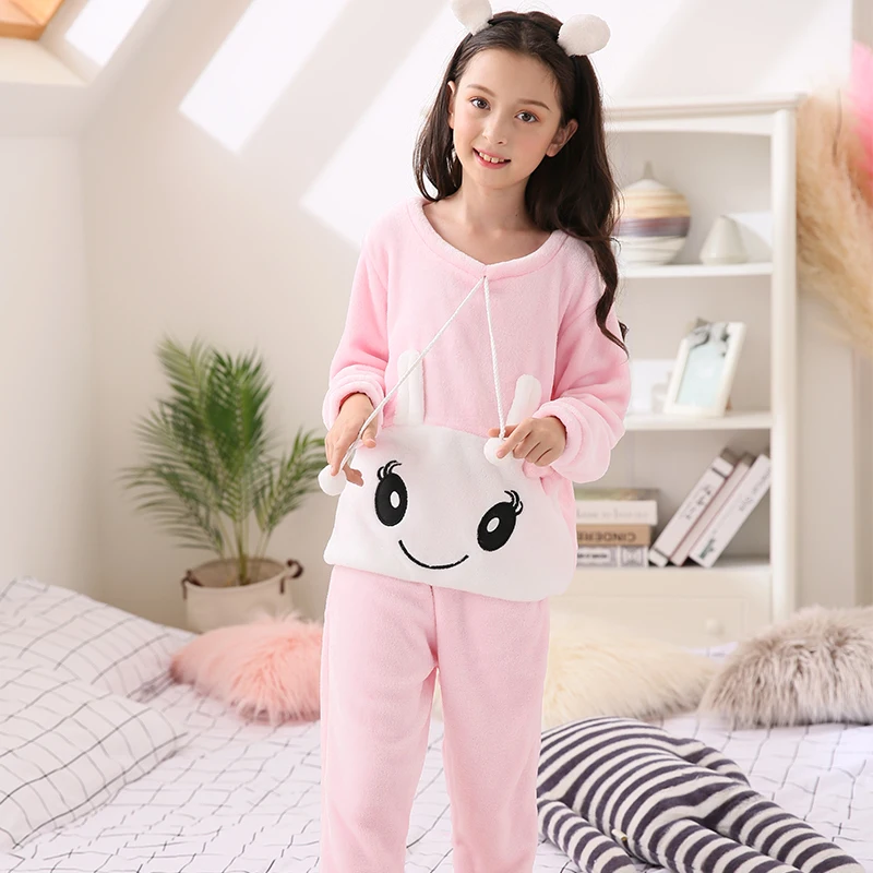 Новинка распродажа Зимние Детские флисовые пижамы теплая фланелевая одежда для