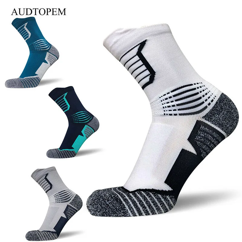 Спортивные носки высокого качества для улицы бега цветные теплые мальчиков