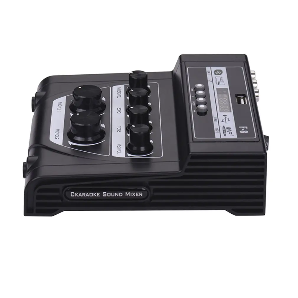 Бытовой аудио микшер звуковая карта мини Караоке Микрофон Стерео эхо смеситель