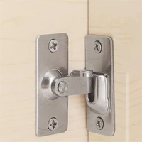 90 degree stainless steel door latch lock anti theft cabinet fittings hasp latch sliding door buckle hardware accessories