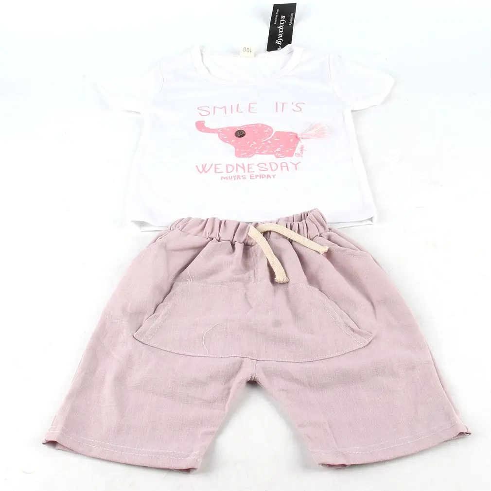 Комплект из 2 предметов летняя одежда для малышей костюм модная повседневная