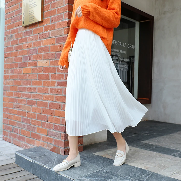 2020 летние женские юбки средней длины в винтажном стиле с завышенной талией