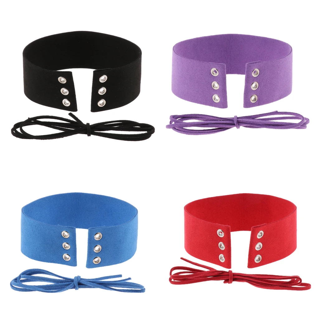 Готический панк бархатный кожаный чокер ожерелье воротник шнуровка завязанные